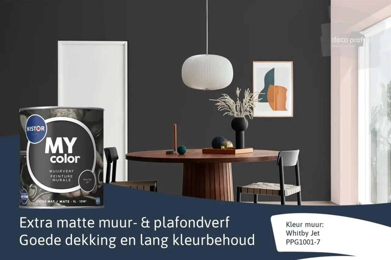 Histor My Color Muurverf Extra Mat Whitby Jet Histor My Color Muurverf Extra Mat Whitby Jet