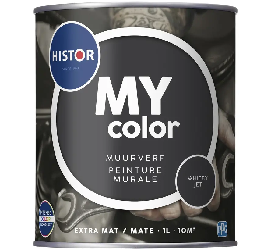 Histor My Color Muurverf Extra Mat Whitby Jet - 1 LTR