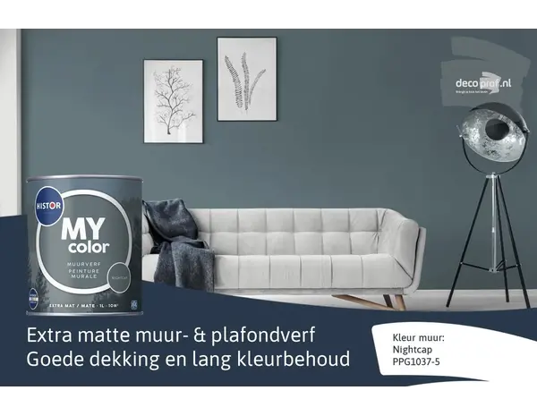 Histor My Color Muurverf Extra Mat Night Cap Histor My Color Muurverf Extra Mat Night Cap