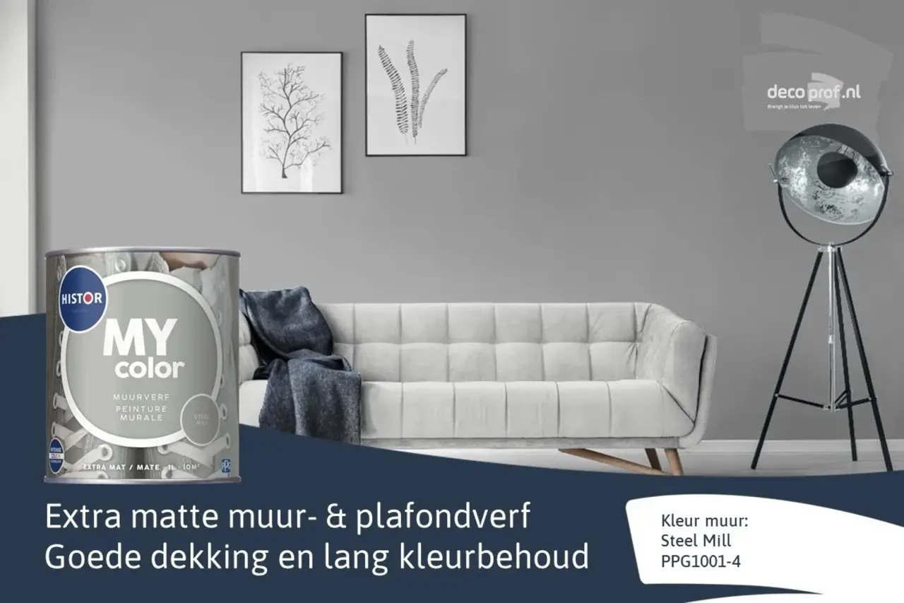 Histor My Color Muurverf Extra Mat Steel Mill Histor My Color Muurverf Extra Mat Steel Mill