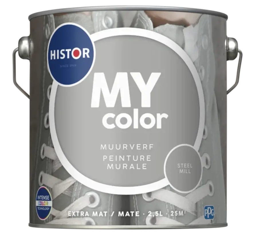 Histor My Color Muurverf Extra Mat Steel Mill - 1 LTR