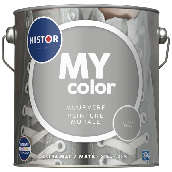 Histor muurverf My Color extra mat Steel Mill 2,5L