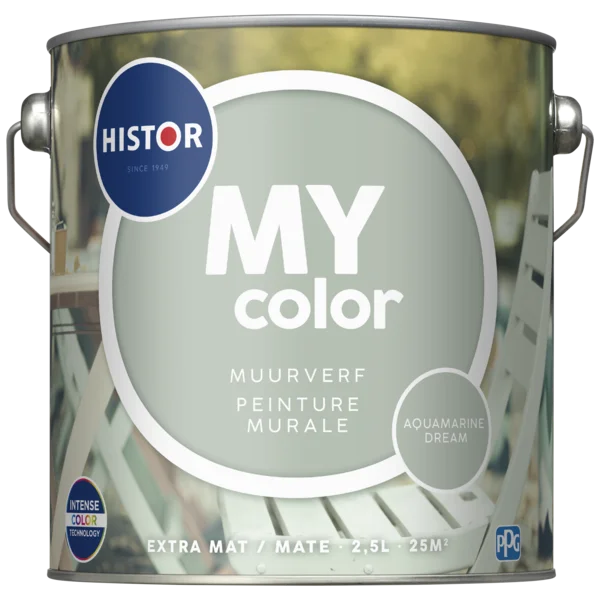 Histor My Color muurverf extra mat aqua dream 25 liter