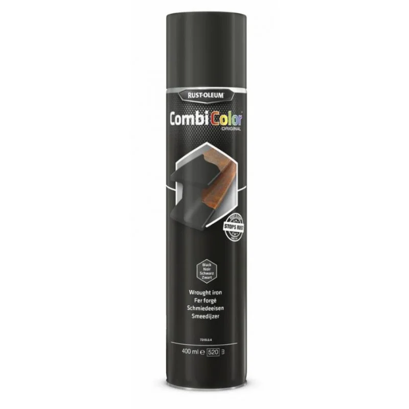 Combicolor 7319 Smeedijzer Zwart RAL9005 Spuitbus | 400 ML