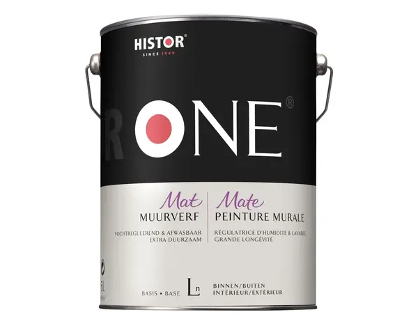 Histor One Muurverf Mat Vochtregulerend & Afwasbaar