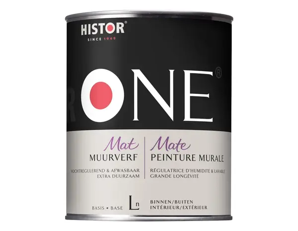 Histor One Muurverf Mat Vochtregulerend & Afwasbaar