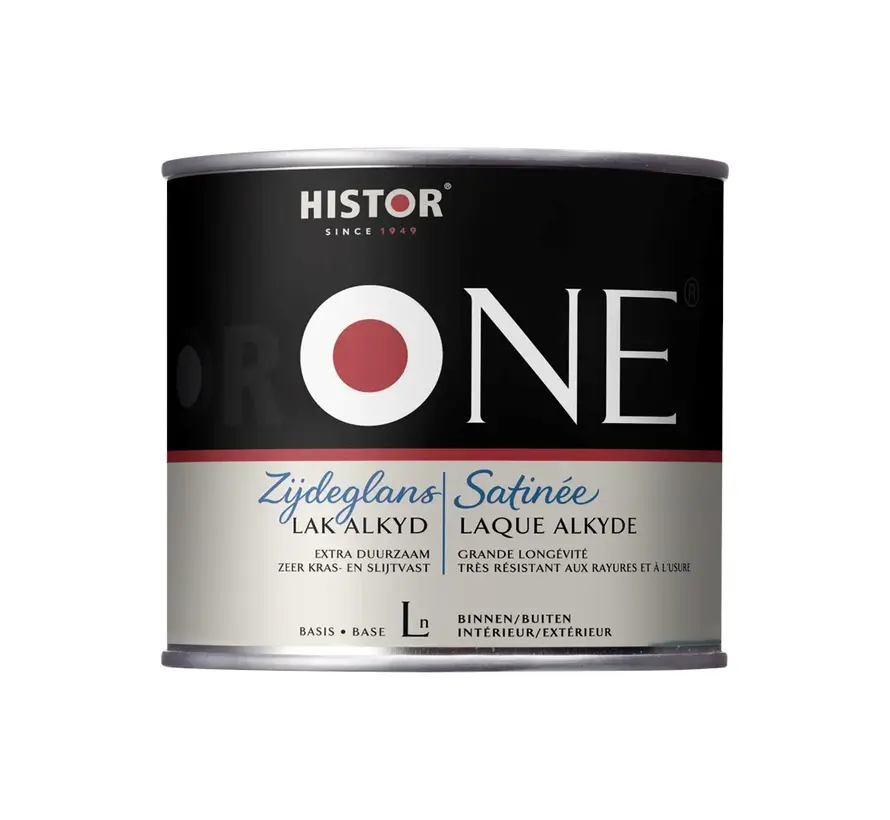 Histor One Lak Zijdeglans Alkyd (Terpentinegedragen) - 500 ML 