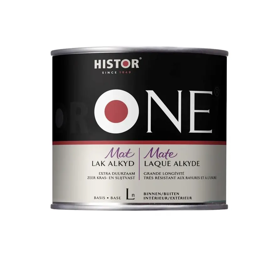 Histor One Lak Mat Alkyd (Terpentinegedragen) - 500 ML 