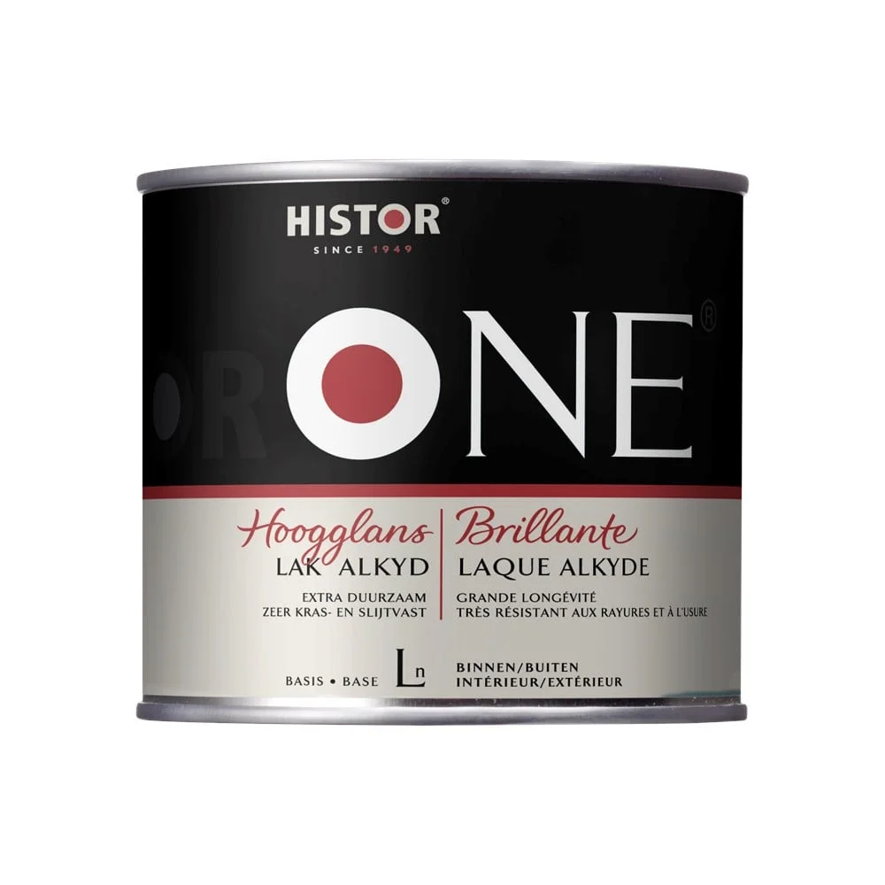 One Lak Hoogglans Alkyd (Terpentinegedragen) | 500 ML | Wit