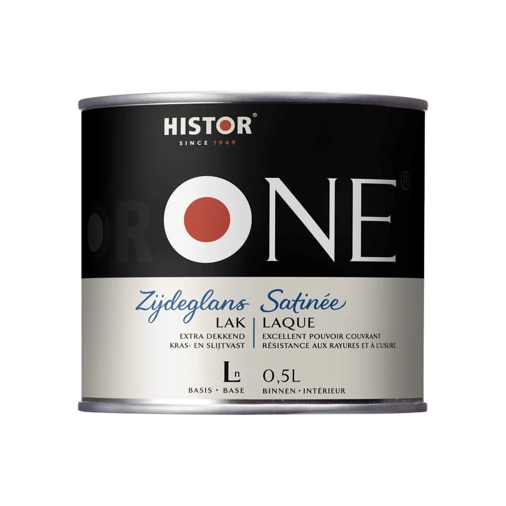 One Lak Zijdeglans Acryl (Watergedragen) | 500 ML | Wit