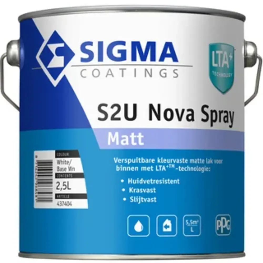 Sigma S2U Nova Spray Matt | Verspuitbare Matte Lakverf Binnen