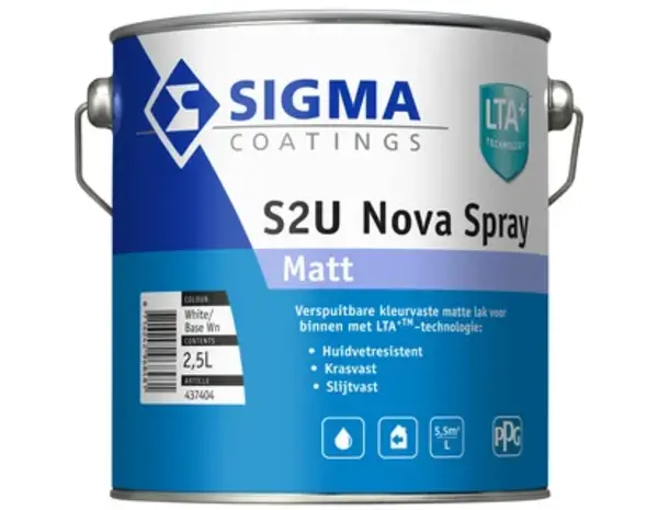 Sigma S2U Nova Spray Matt | Verspuitbare Matte Lakverf Binnen