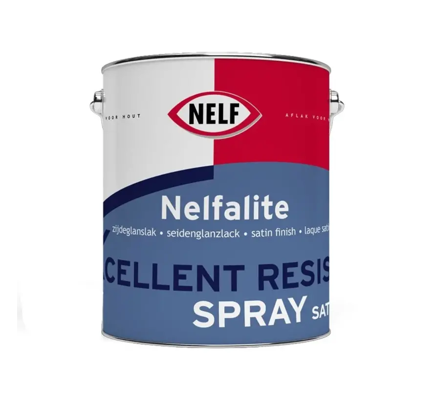 Nelf Nelfalite Xcellent Resist Spray Satin | Verspuitbare Zijdeglans Binnenlak - 2,5 LTR 