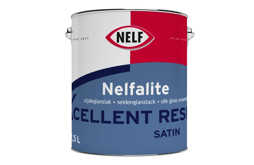 Nelfalite Xcellent Resist Satin | Zijdeglans Binnenlak | 2,5 LTR | Wit