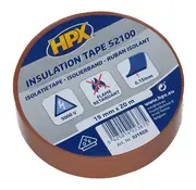 HPX Tapes PVC Isolatietape Bruin 20 mtr