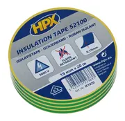 HPX Tapes PVC Isolatietape Geel/Groen 20 mtr