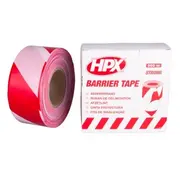 HPX Tapes Afzetlint Wit/Rood 500 mtr