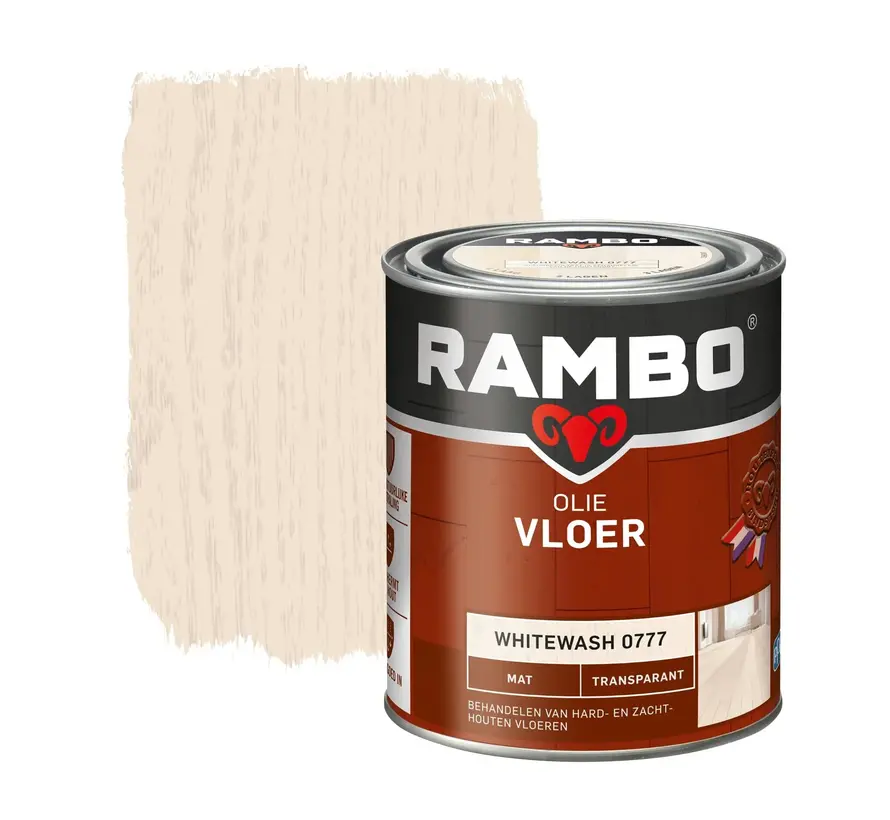 Rambo Vloer Olie Transparant Mat Whitewash 0777 - 750 ML