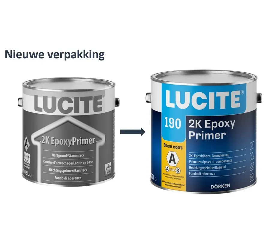 Lucite 190 2K Epoxy Primer | Let op: excl. verharder - 500 ML 