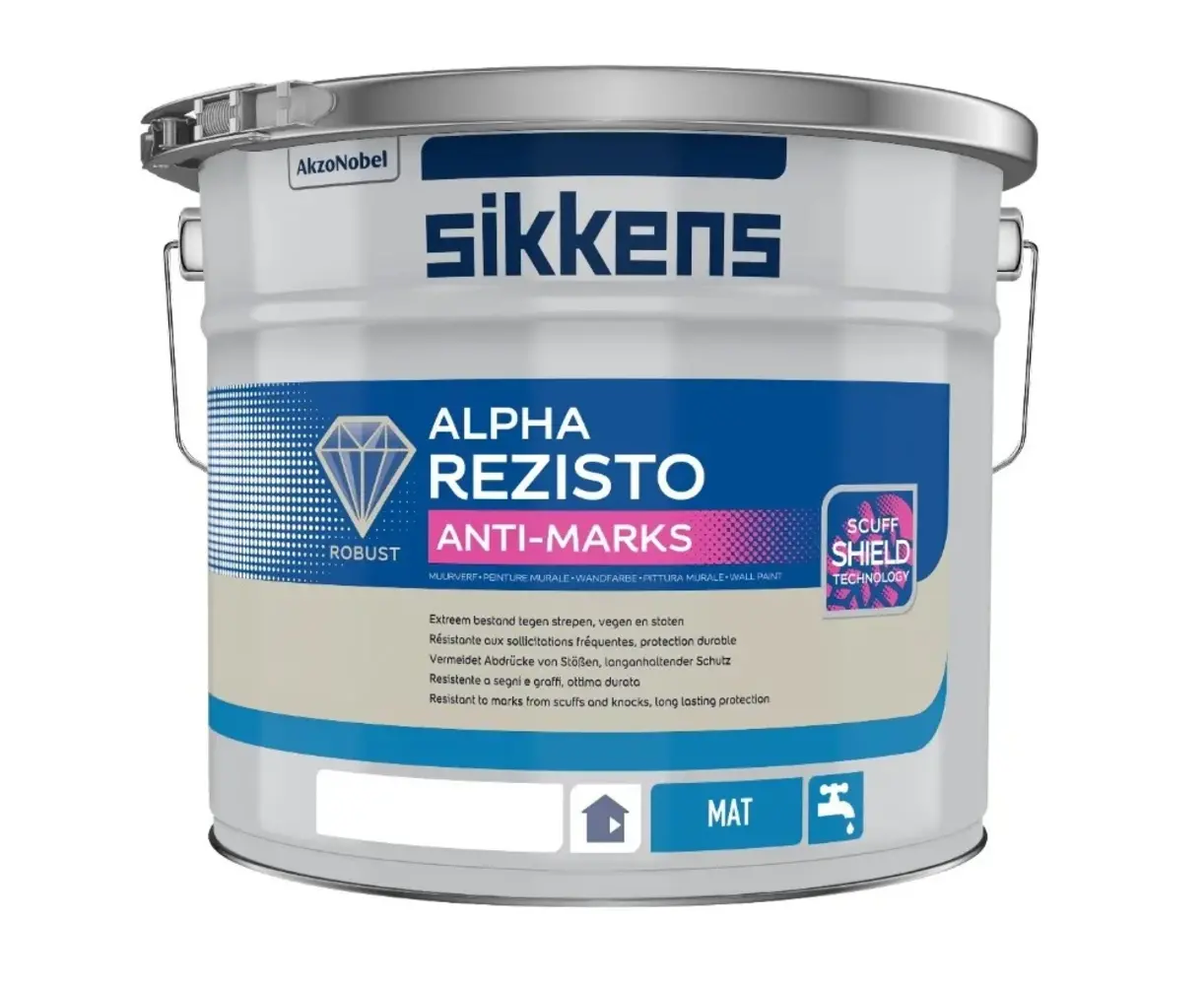 Sikkens Alpha Rezisto Anti-Marks Mat | Matte Reinigbare Muurverf
