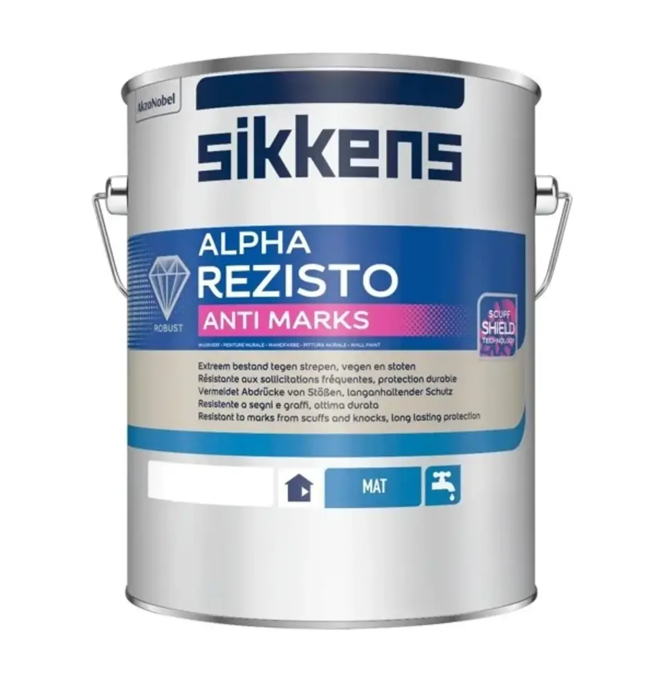 Sikkens Alpha Rezisto Anti-Marks Mat | Matte Reinigbare Muurverf