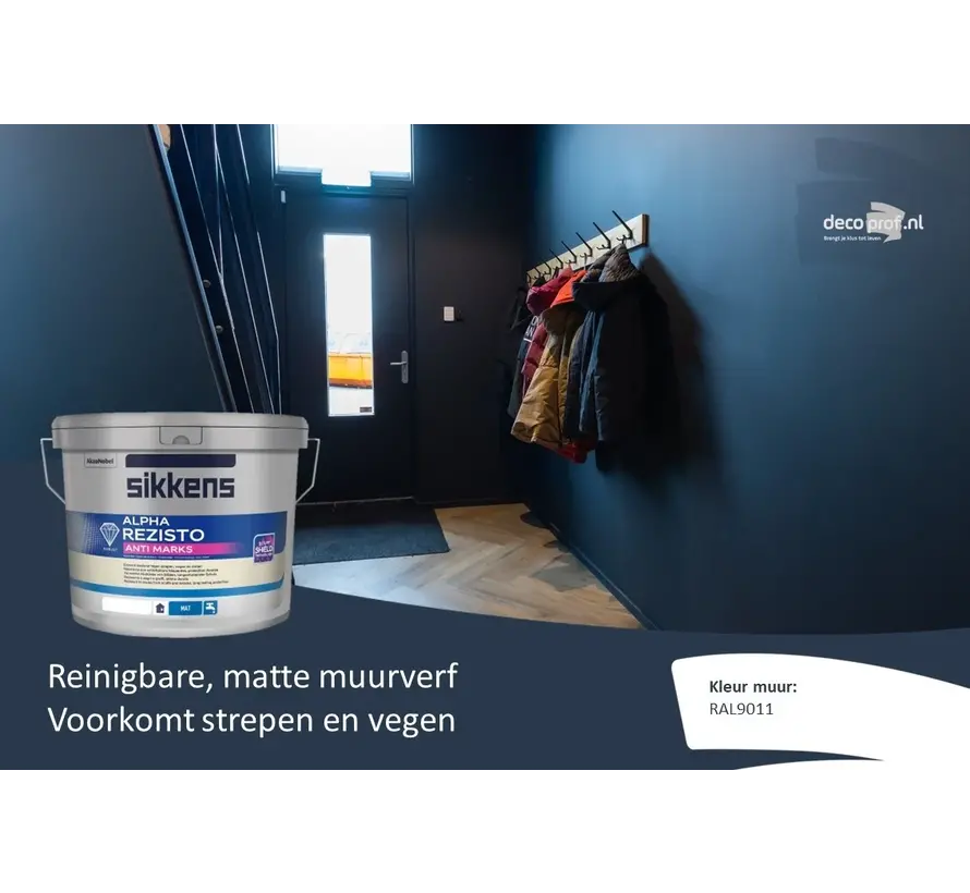 Sikkens Alpha Rezisto Anti-Marks Mat | Matte Reinigbare Muurverf - 1 LTR 