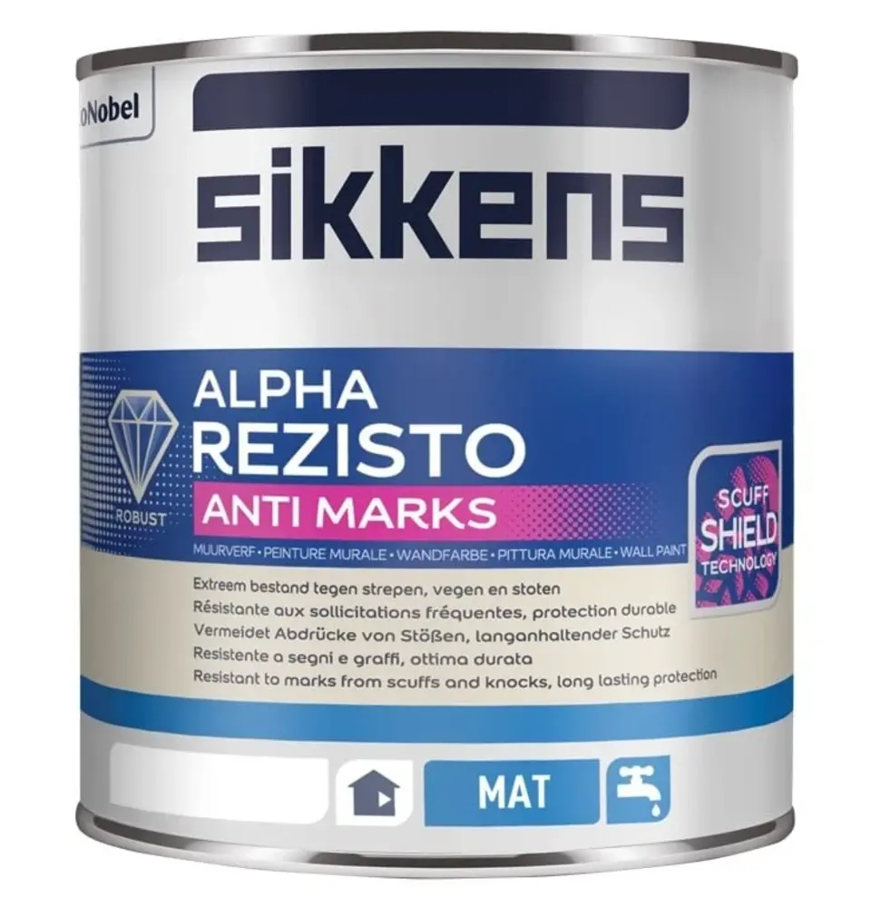 Sikkens Alpha Rezisto Anti-Marks Mat | Matte Reinigbare Muurverf