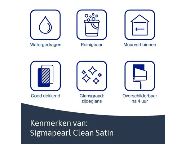 Sigma Sigmapearl Clean Satin | Reinigbare Zijdeglans Muurverf Sigma Sigmapearl Clean Satin | Reinigbare Zijdeglans Muurverf