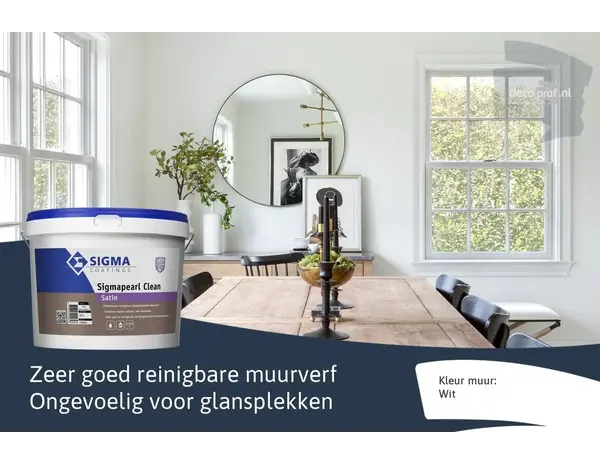 Sigma Sigmapearl Clean Satin | Reinigbare Zijdeglans Muurverf Sigma Sigmapearl Clean Satin | Reinigbare Zijdeglans Muurverf