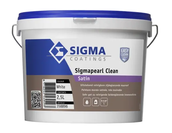 Sigma Sigmapearl Clean Satin | Reinigbare Zijdeglans Muurverf Sigma Sigmapearl Clean Satin | Reinigbare Zijdeglans Muurverf