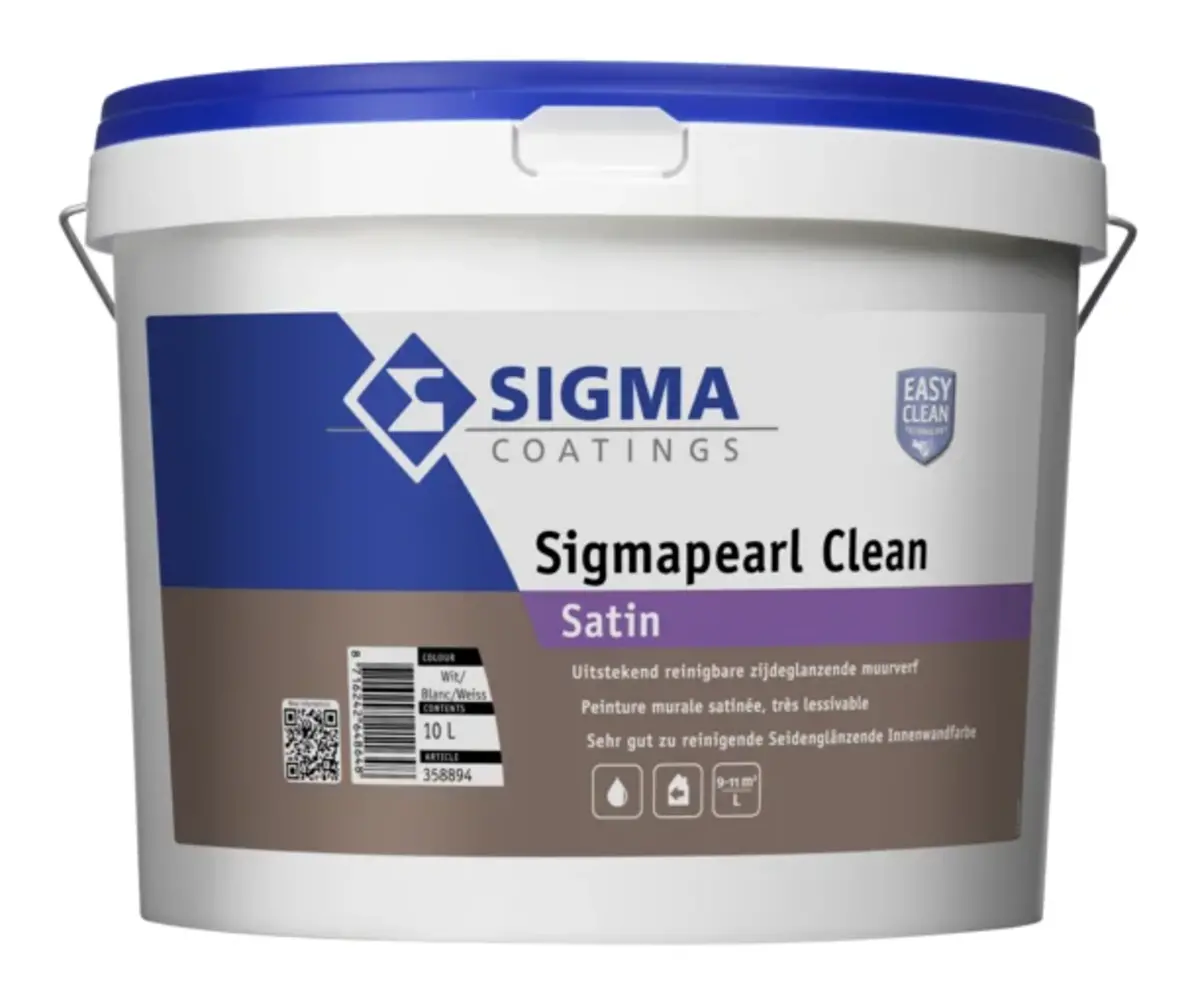 Sigma Sigmapearl Clean Satin | Reinigbare Zijdeglans Muurverf Sigma Sigmapearl Clean Satin | Reinigbare Zijdeglans Muurverf