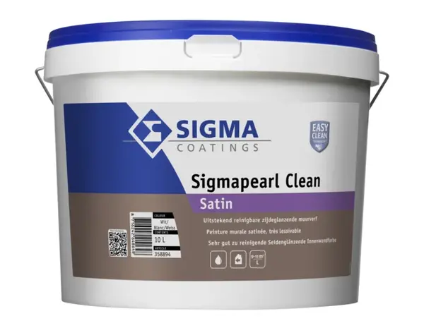Sigma Sigmapearl Clean Satin | Reinigbare Zijdeglans Muurverf Sigma Sigmapearl Clean Satin | Reinigbare Zijdeglans Muurverf