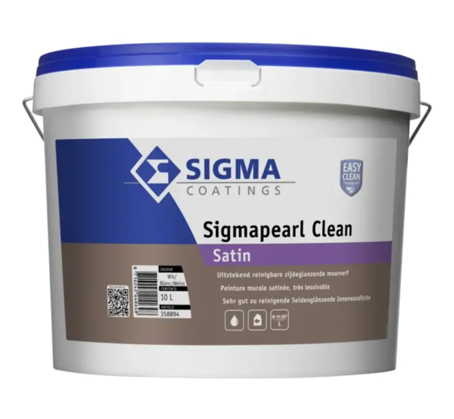 Sigma Sigmapearl Clean Satin | Reinigbare Zijdeglans Muurverf - 2,5 LTR 