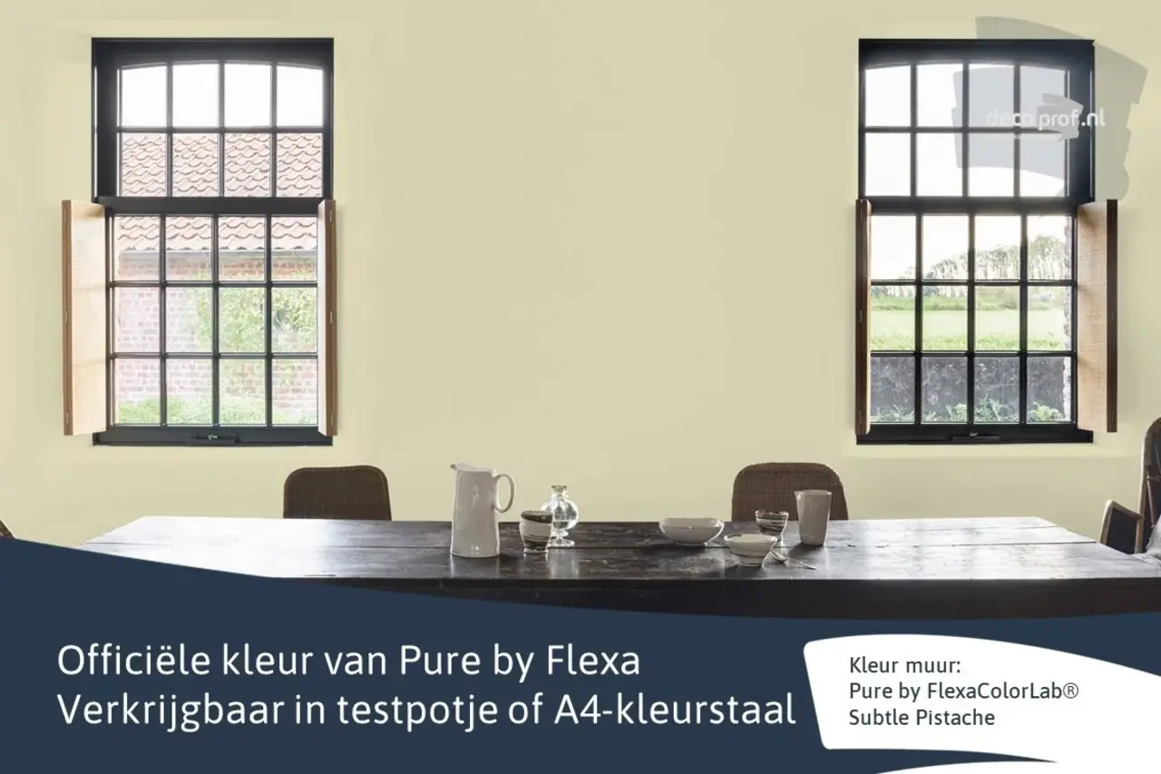 Kleurstaal Flexa Pure Subtle Pistache Kleurstaal Flexa Pure Subtle Pistache