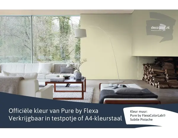 Kleurstaal Flexa Pure Subtle Pistache Kleurstaal Flexa Pure Subtle Pistache