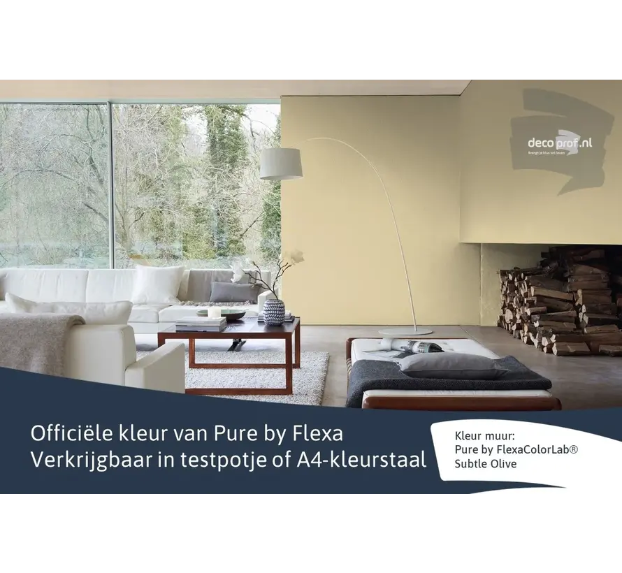 Kleurstaal Flexa Pure Subtle Olive - A4 Formaat