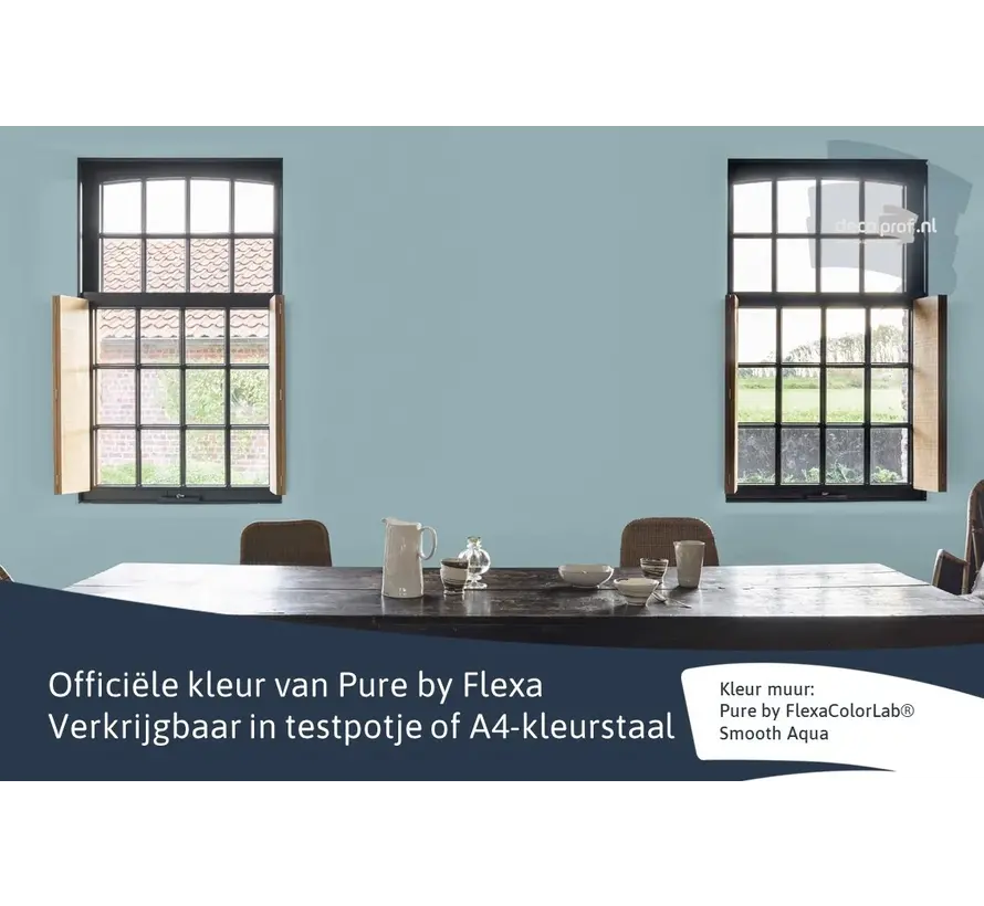 Kleurstaal Flexa Pure Smooth Aqua - A4 Formaat