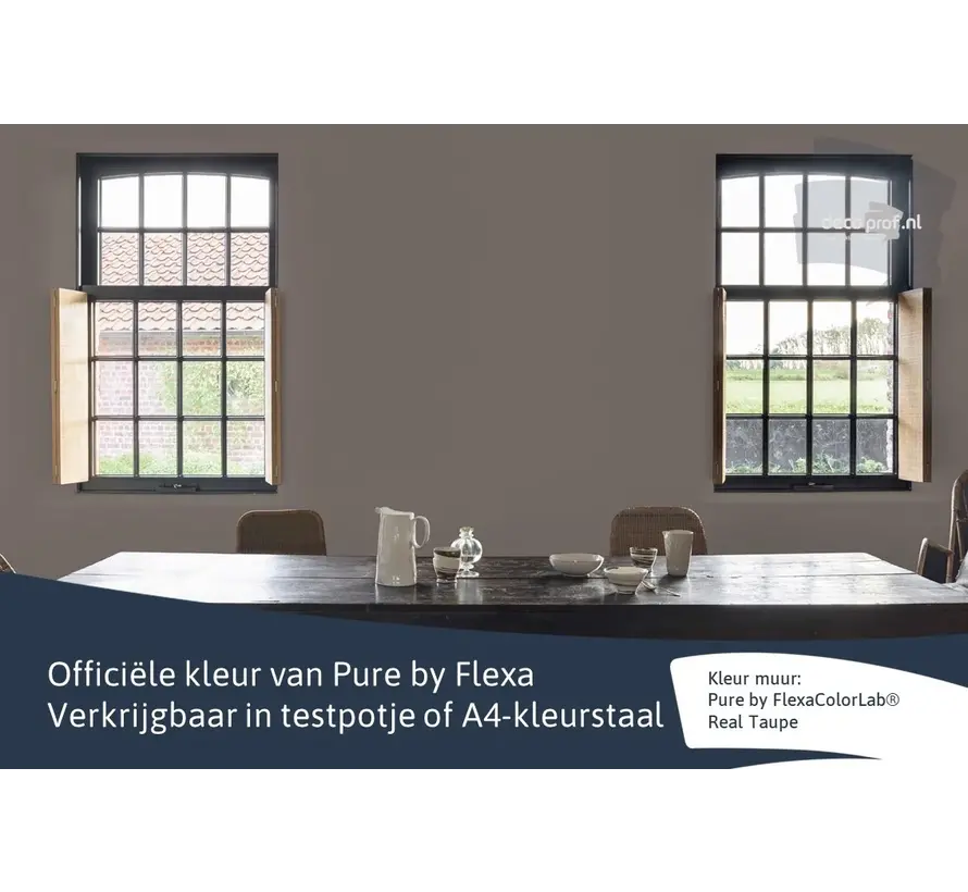 Kleurstaal Flexa Pure Real Taupe - A4 Formaat