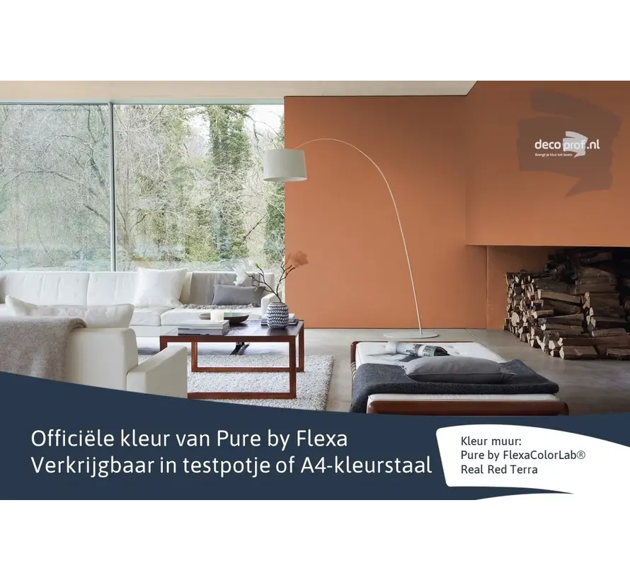 Kleurstaal Flexa Pure Real Red Terra - A4 Formaat