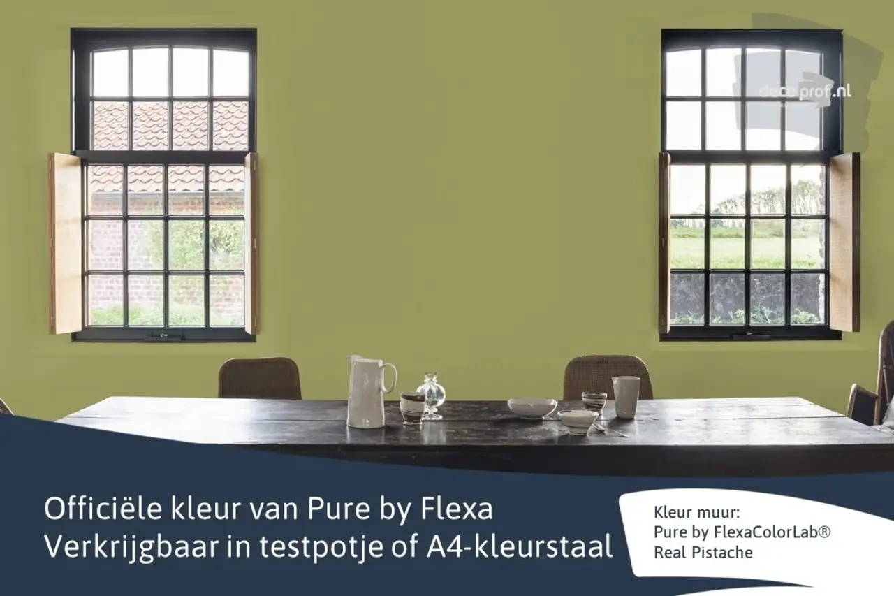 Kleurstaal Flexa Pure Real Pistache Kleurstaal Flexa Pure Real Pistache