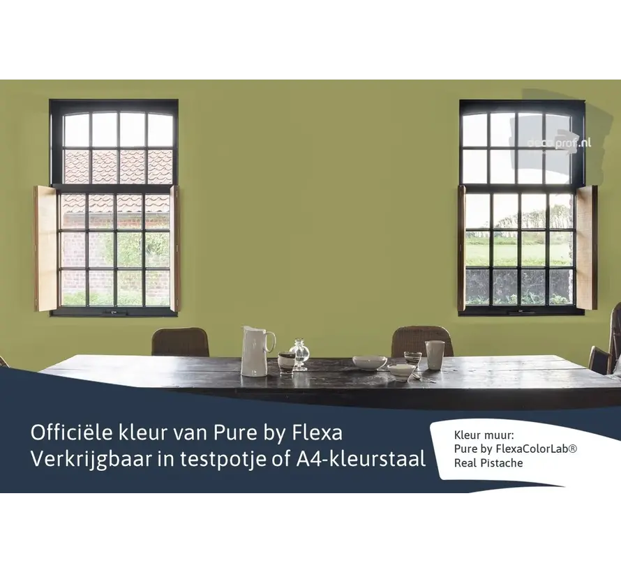 Kleurstaal Flexa Pure Real Pistache - A4 Formaat