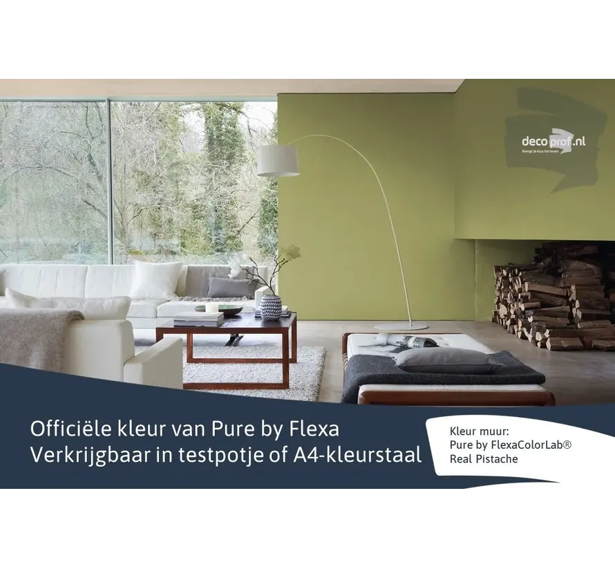 Kleurstaal Flexa Pure Real Pistache - A4 Formaat