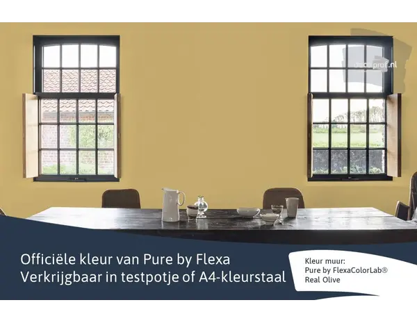 Kleurstaal Flexa Pure Real Olive