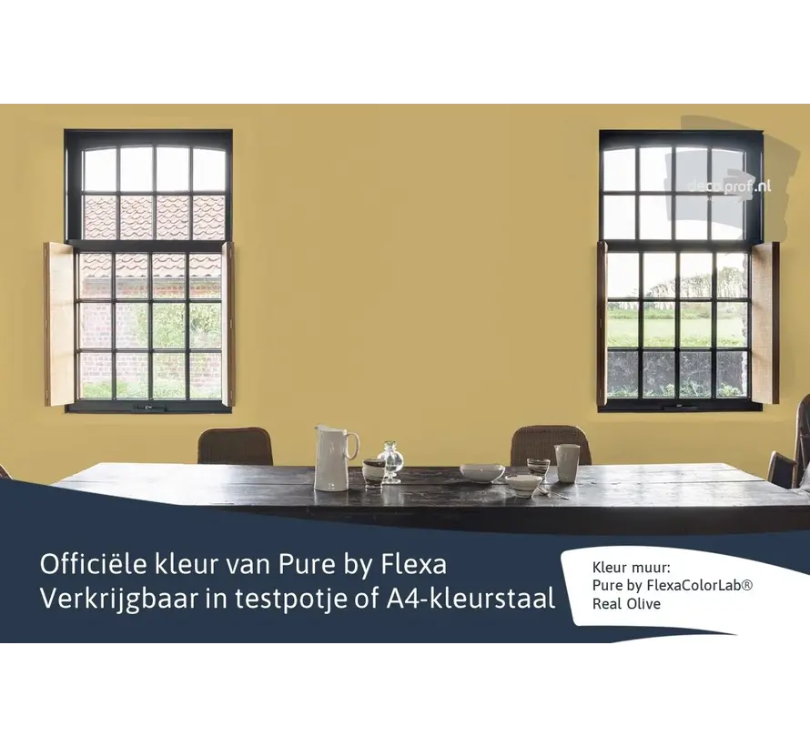 Kleurstaal Flexa Pure Real Olive - A4 Formaat