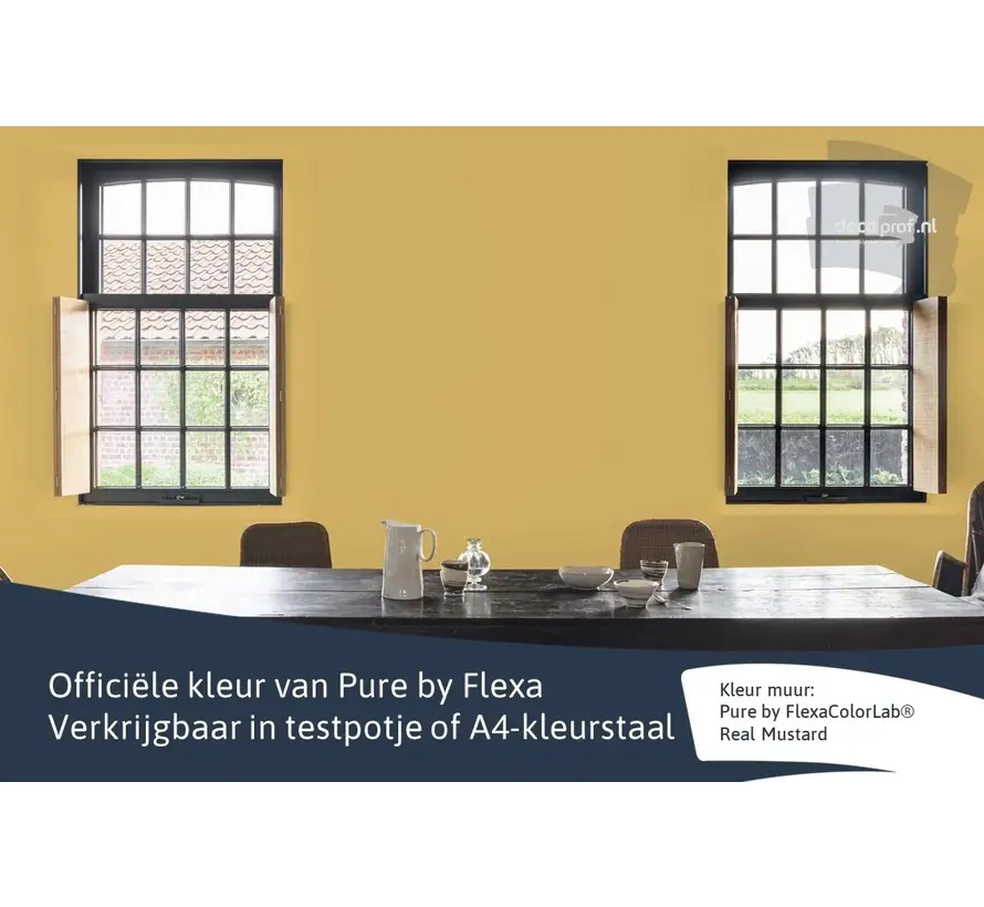 Kleurstaal Flexa Pure Real Mustard - A4 Formaat