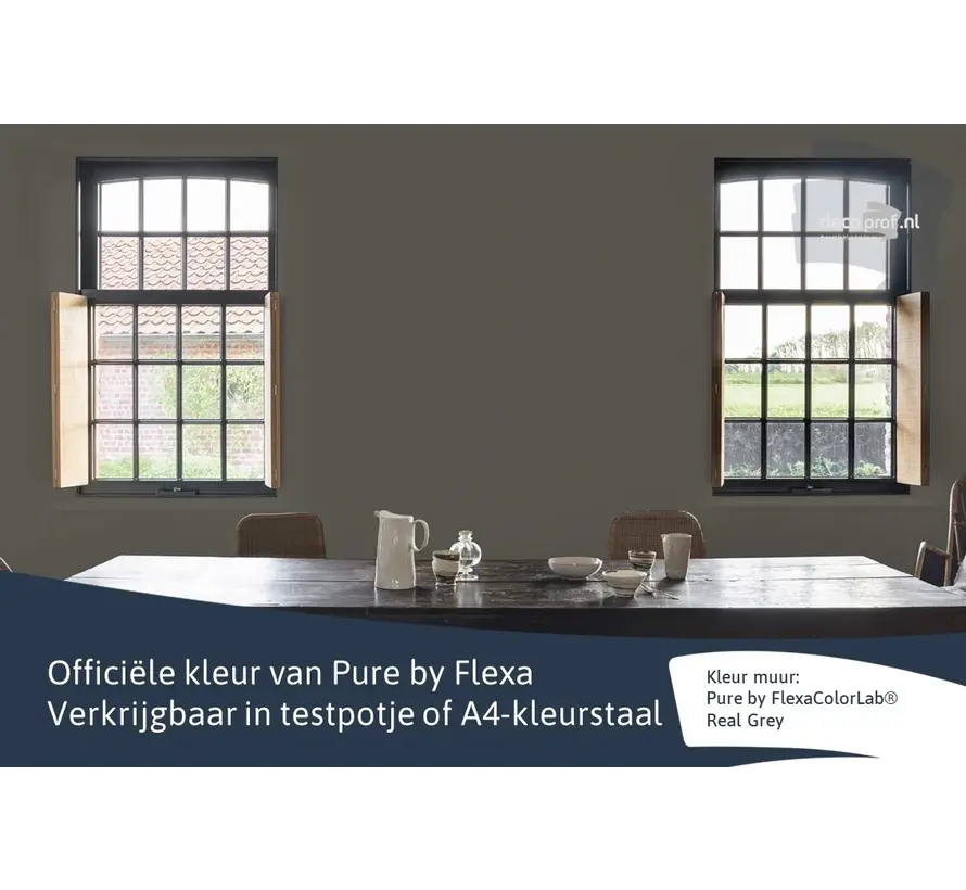 Kleurstaal Flexa Pure Real Grey - A4 Formaat