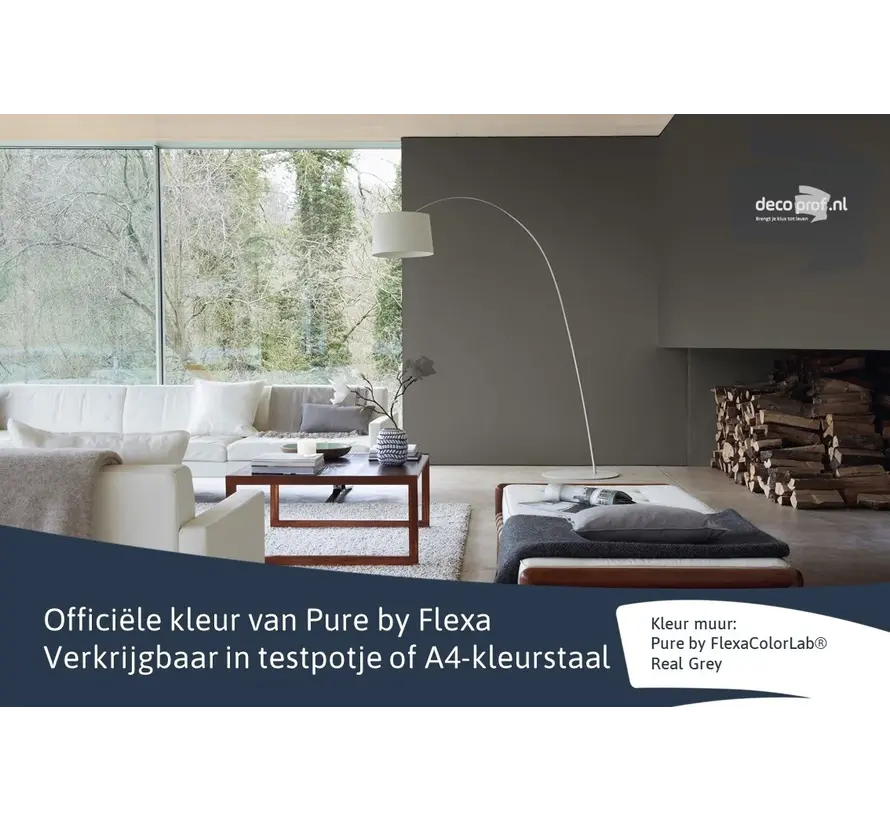 Kleurstaal Flexa Pure Real Grey - A4 Formaat