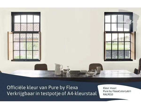 Kleurstaal Flexa Pure RAL 9010 Kleurstaal Flexa Pure RAL 9010