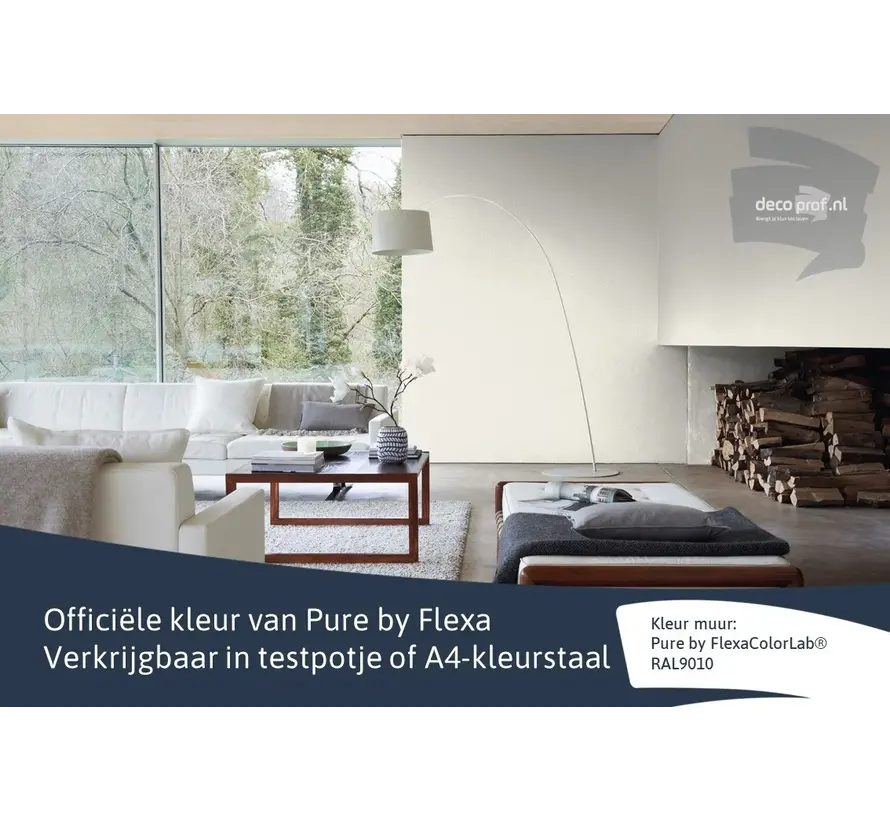 Kleurstaal Flexa Pure RAL 9010 - A4 Formaat