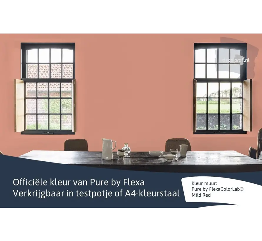 Kleurstaal Flexa Pure Mild Red - A4 Formaat